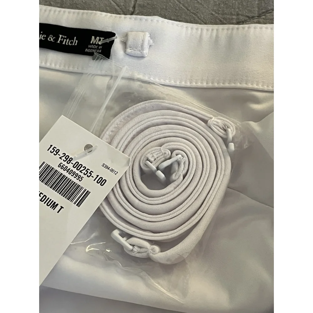 Abercrombie & Fitch White Maxi Bow Front Dress Medium